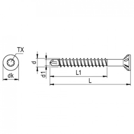 SPARIBO® Flachsenkkopf 5,0 x 50 TG TX 25, Edelstahl A2